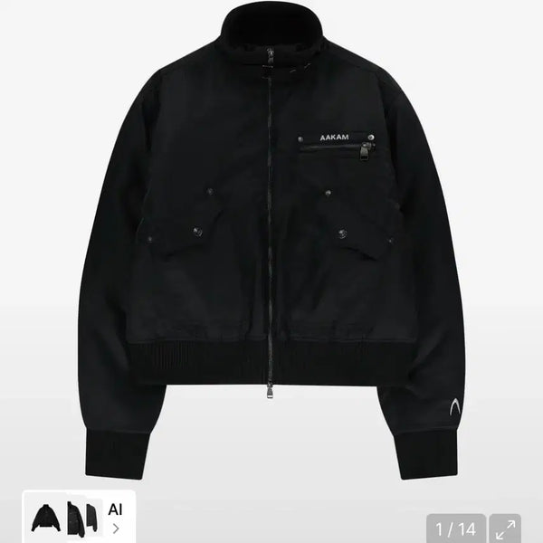 [BUNJANG] Arkham Highneck Bumper Jacket Black Size 1 / 아캄 하이넥 봄퍼 자켓 블랙 1 사이즈