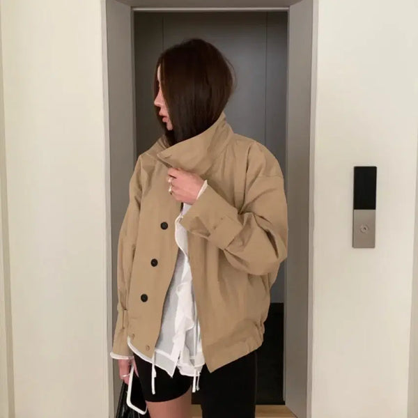 [BUNJANG] Cotton High Neck Jumper 2 Colors / 코튼 하이넥 점퍼 2color