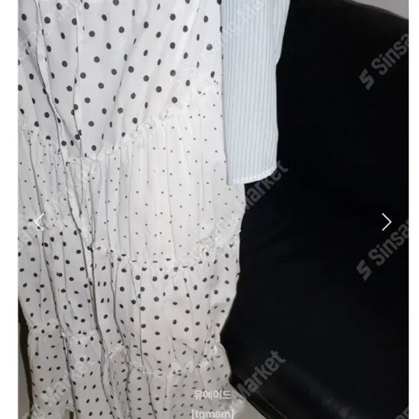 [BUNJANG] Polka Frill Long Skirt / 도트 프릴 롱 스커트