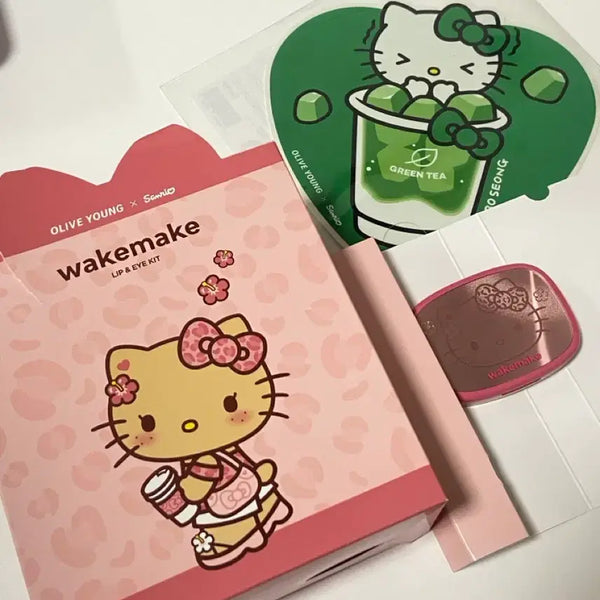 [BUNJANG] WakeMake Hello Kitty Leopard Soft Sheer Multi Palette #14 Peach Shell / (새상품&팔레트 단품) 레오파드 헬로키티 웨이크메이크 소프트 쉬어 멀티 팔레트14 피치쉘