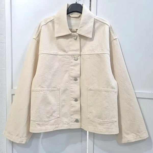 [BUNJANG] COS Oversized Denim Jacket Oatmeal XS / 코스 오버핏 데님 자켓