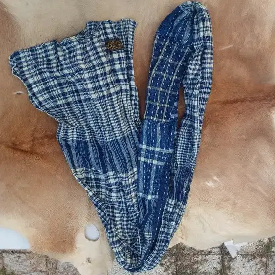 [BUNJANG] RRL Indigo Patchwork Sashiko Strap Scarf / 더블알엘 RRL) 인디고 패치워크 사시코 스트랩 스카프