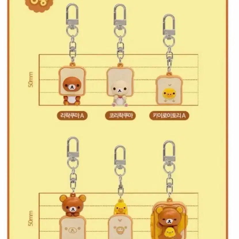 [BUNJANG] Rilakkuma Shokupanman Keyring / cgv 리락쿠마 식빵 키링