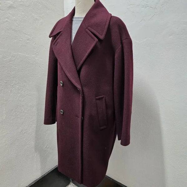 [BUNJANG] GREITH KOREA Women's Wine Wool Coat / GREITH KOREA 와인 코트 여 66 J2926