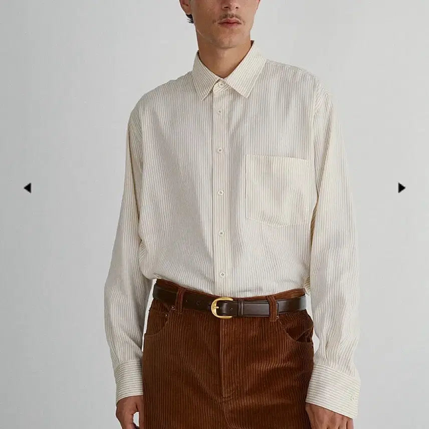 [BUNJANG] RECTO 24FW GIGO Lyocell Stripe Shirt / (구매) 렉토 24fw 기고 라이오셀 스트라이프 셔츠