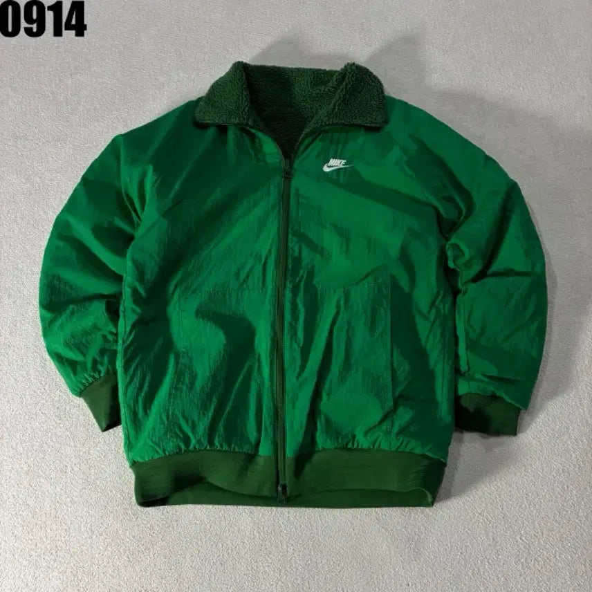 [BUNJANG] Nike Green Fleece Reversible Jacket - Size M / 나이키 그린 플리스 리버서블 자켓 M