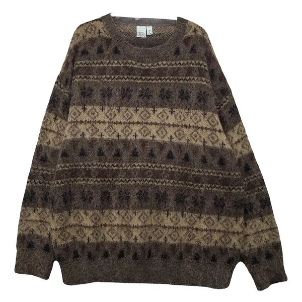 [BUNJANG] Partimento Brown Vintage Pattern Knit (L) / 파르티멘토 브라운 빈티지 패턴 니트 L