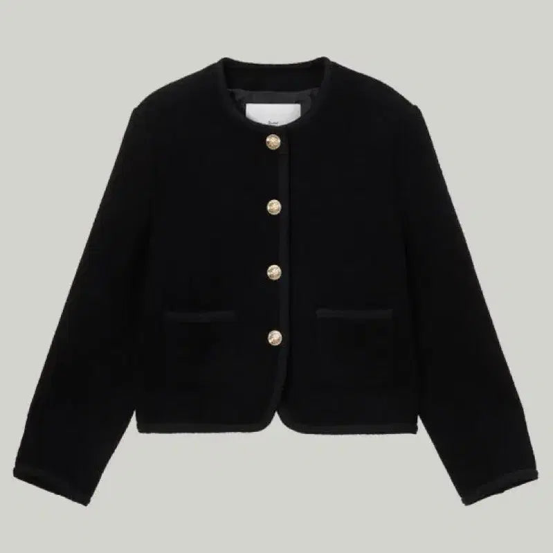 [BUNJANG] DUNST Bouclé Tweed Jacket Black / 던스트 부클 트위드 자켓