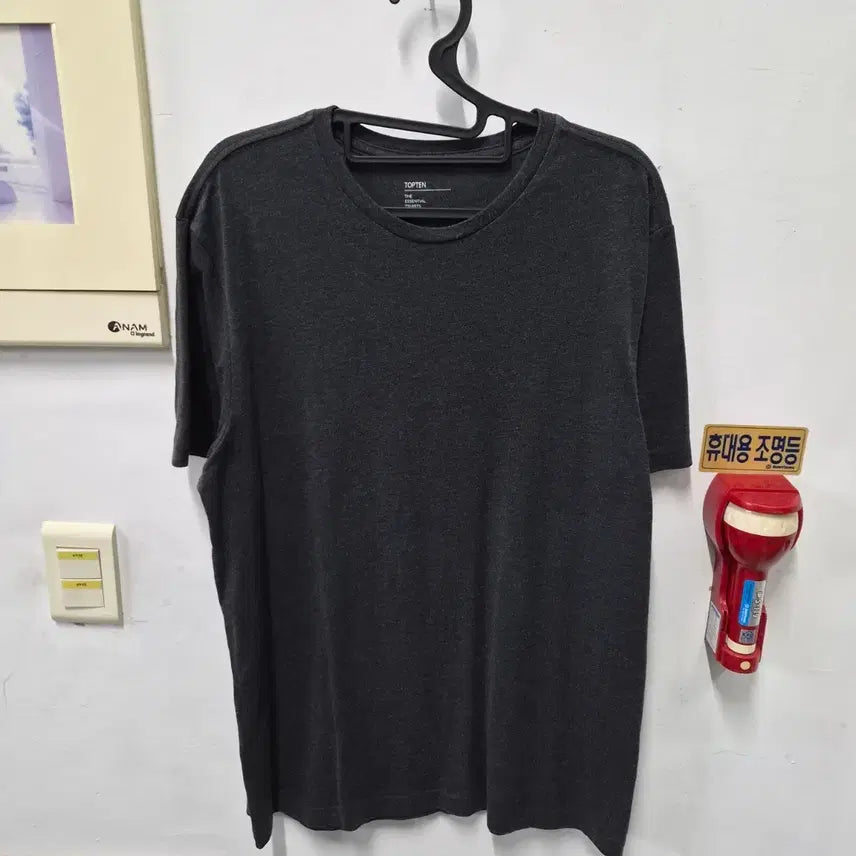 [BUNJANG] TOPTEN Basic Short-Sleeve T-Shirt Dark Gray / 탑텐 반팔 티셔츠