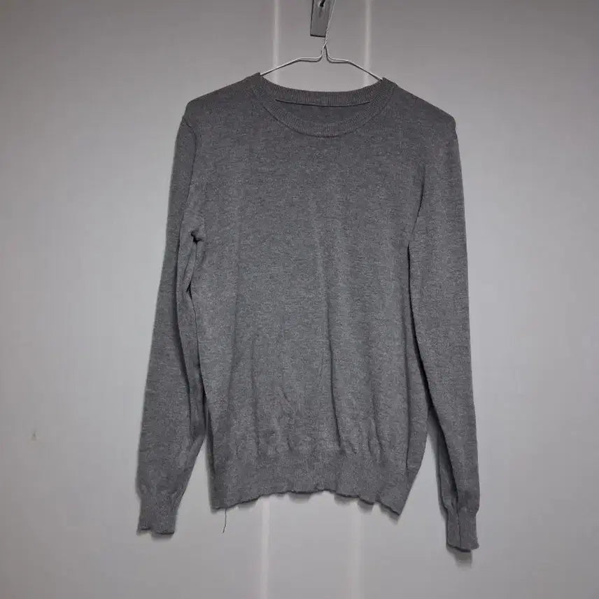 [BUNJANG] Basic Roundneck Knit (Gray) / 기본 라운드넥 니트 그레이(프리)