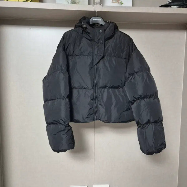 [BUNJANG] J.elf Cropped Padded Jacket Women's Black / 프리)제이엘프 제이엘프 크롭형 패딩 여성용 블랙