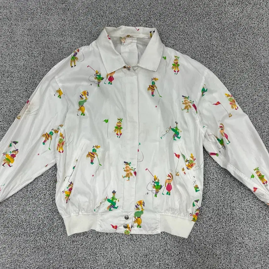 [BUNJANG] 90s Fox Pattern Blouson Jacket / 90s 폭스 패턴 블루종자켓