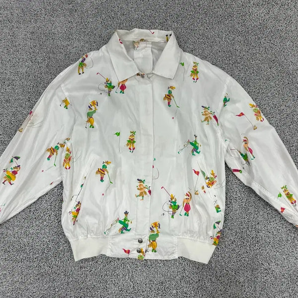 [BUNJANG] 90s Fox Pattern Blouson Jacket / 90s 폭스 패턴 블루종자켓