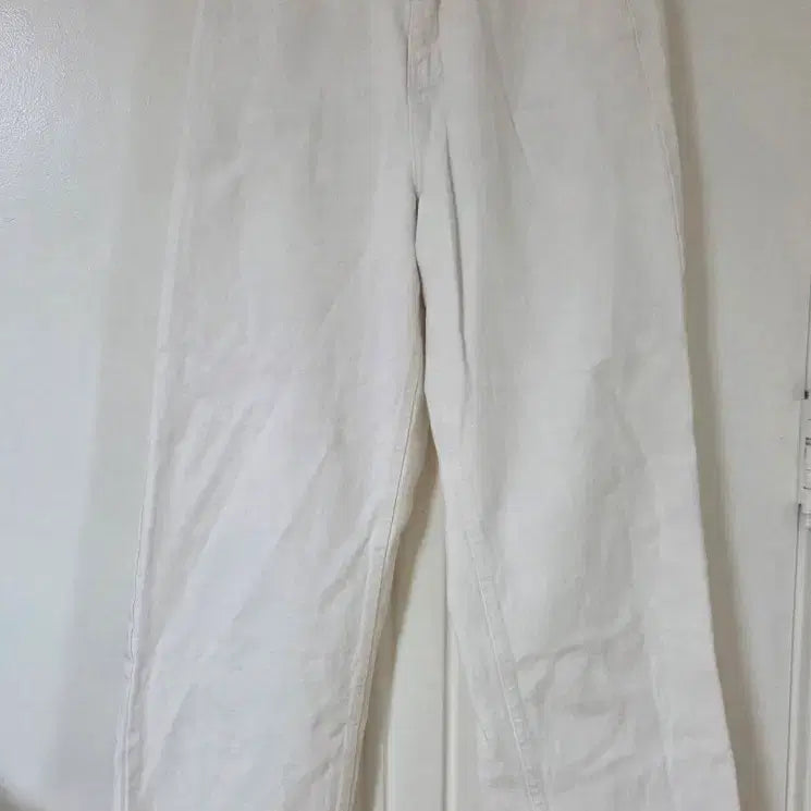 [BUNJANG] White Wide Leg Denim Pants / 화이트 와이드 데님 팬츠