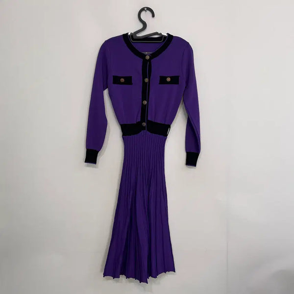 [BUNJANG] Satin Knit Dress / 샤틴 니트 원피스