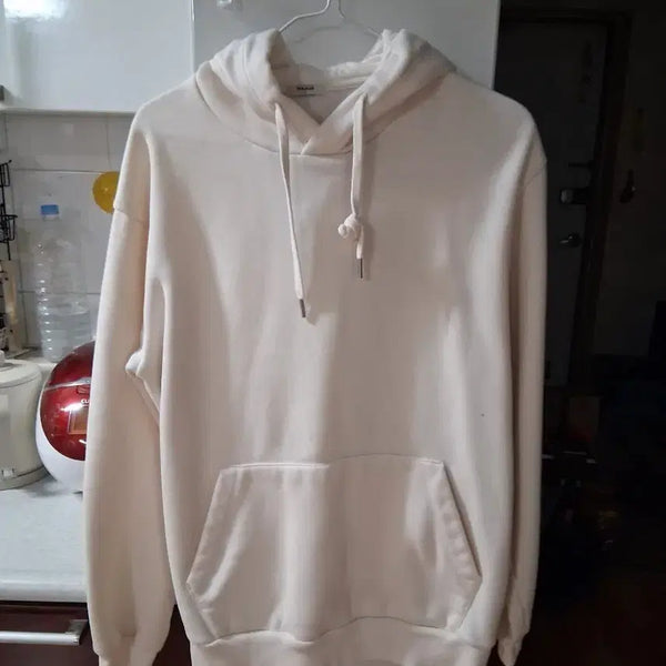 [BUNJANG] Oatmeal Basic Hoodie 2-Piece Set / 기본 무지 오트밀 후드티2벌 일괄