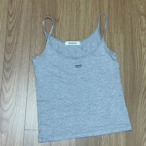 [BUNJANG] Poeto Stripe Sleeveless Blouse / 포에토 슬리브리스 Flat base sleeveless:)