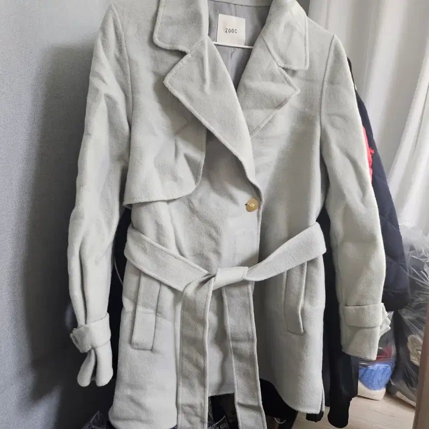 [BUNJANG] Juke Coat Light Grey / 쥬크 코트 라이트 그레이