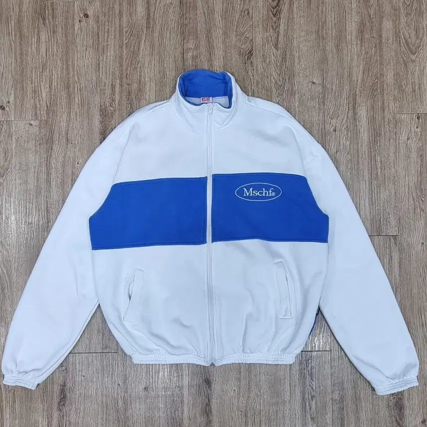 [BUNJANG] Mischief Oversized Logo Color Block Track Jacket / 미스치프 오발로고 배색 트랙 자켓 Free _ 여성