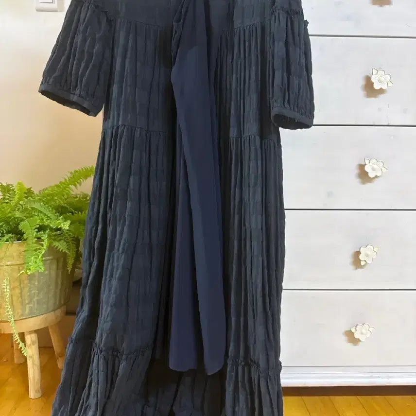[BUNJANG] Beaker Summer Black Long Dress / 비이커 여름 검정 원피스