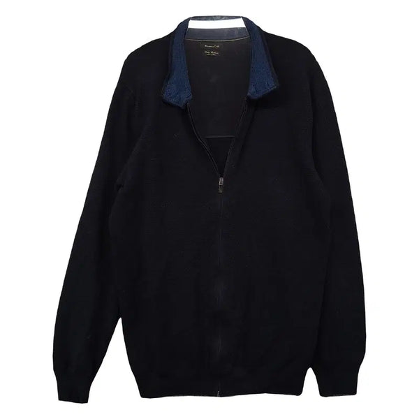 [BUNJANG] Massimo Dutti Black Wool High Neck Zip-Up Knit L / 마시모두띠 블랙 울 하이넥 니트 집업 L
