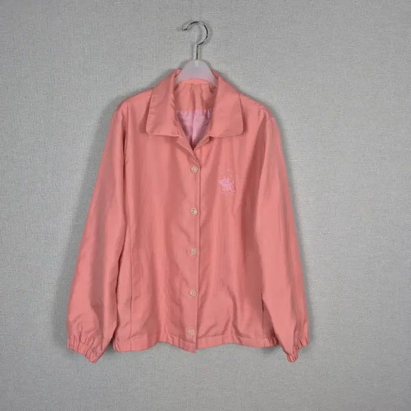 [BUNJANG] Embroidered Flower Button Peach Jumper / (#66,77추천)화사한 피치 꽃단추 자수장식 점퍼