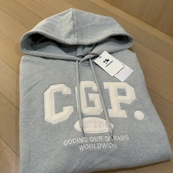 [BUNJANG] Code Graphy CGP Arch Logo Hoodie Mint S / (새상품) 코드그라피 CGP 아치로고 후드티 민트 S