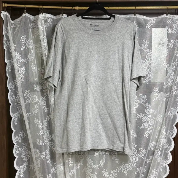 [BUNJANG] Champion Simple Logo Plain T-Shirt / 챔피온 심플 로고 무지티 반팔티 | 반팔 티셔츠