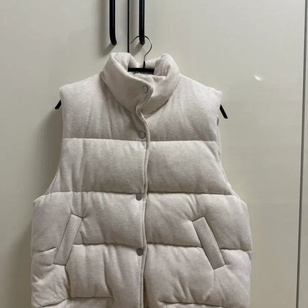 [BUNJANG] 2-Piece Padded Vest Set (Cream) / 2피스 패딩조끼셋업(크림)