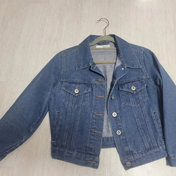 [BUNJANG] Denim 7/10 Sleeve Cropped Jacket / 데님7부자켓