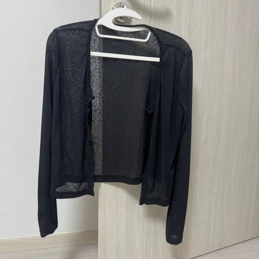 [BUNJANG] Black Chiffon Cardigan / 블랙 쉬폰 가디건