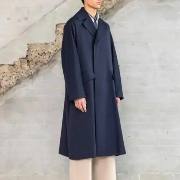[BUNJANG] Begin202 Begin202 Single Trench Coat Navy Size 1 / 비긴202 begin202 싱글 트렌치 네이비 코트 1사이즈