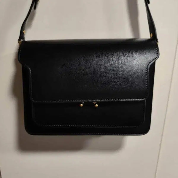 [BUNJANG] Marni Trunk Mini Saffiano Shoulder Bag Black / 마르니 트렁크백 미니 블랙 사피아노 숄더백