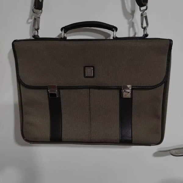 [BUNJANG] Daks Leather Canvas Briefcase / 닥스 가죽 캔버스 패브릭 브리프케이스 서류가방