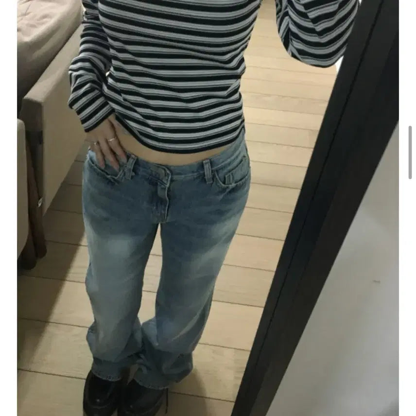[BUNJANG] ootj Dry Bootcut Denim Pants - Size S / ootj 이즈이즈 드라이 부츠컷 데님 팬츠 s