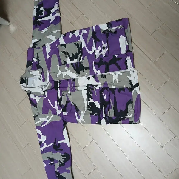 [BUNJANG] Purple Camouflage Jacket / 퍼플 카모플라쥬 재킷