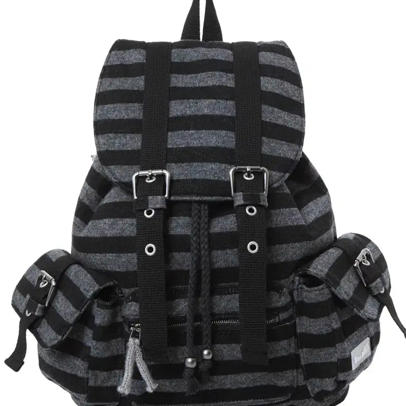[BUNJANG] Tansdance Fahison Wool Stripe Backpack Black / 탠스댄스 파히섬 울 스트라이프 백팩 블랙