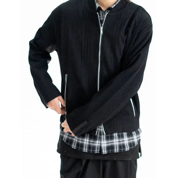 [BUNJANG] Polituru Knit Blouson Black / [4]폴리테루 니트집 블루종 블랙