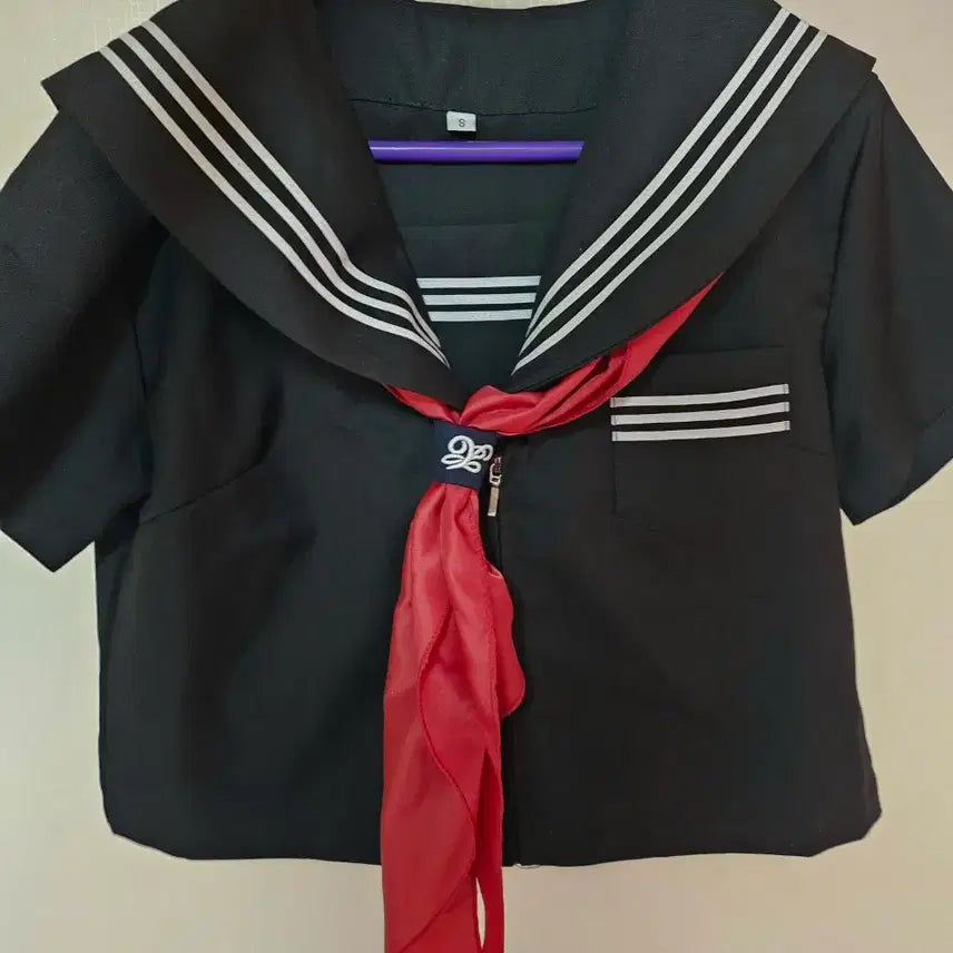 [BUNJANG] Black Sailor Uniform Set / 검정 세일러복 일본 교복 판매 / 블라우스,치마,스카프 구성