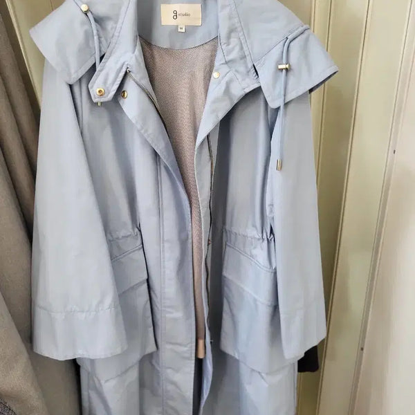 [BUNJANG] Z studio Sky Blue Hooded Coat / 지스튜디오 하늘색 후드 코트