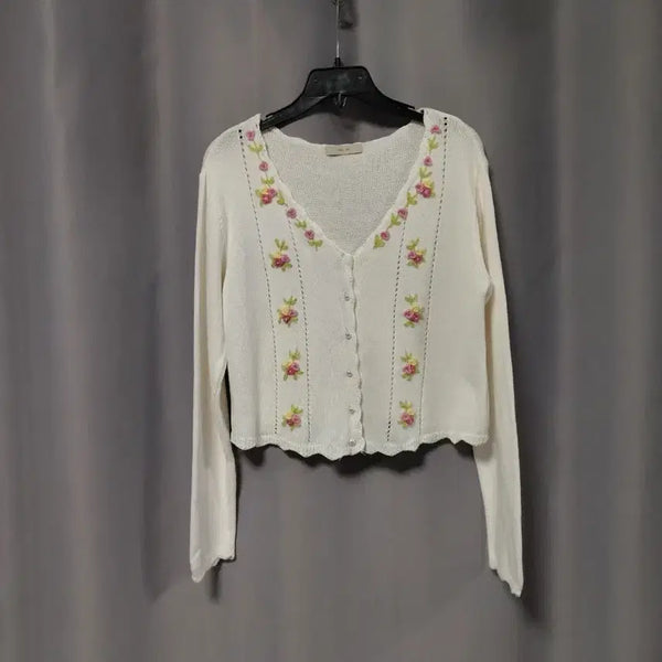 [BUNJANG] Floral Embroidery Cardigan / 꽃자수 가디건