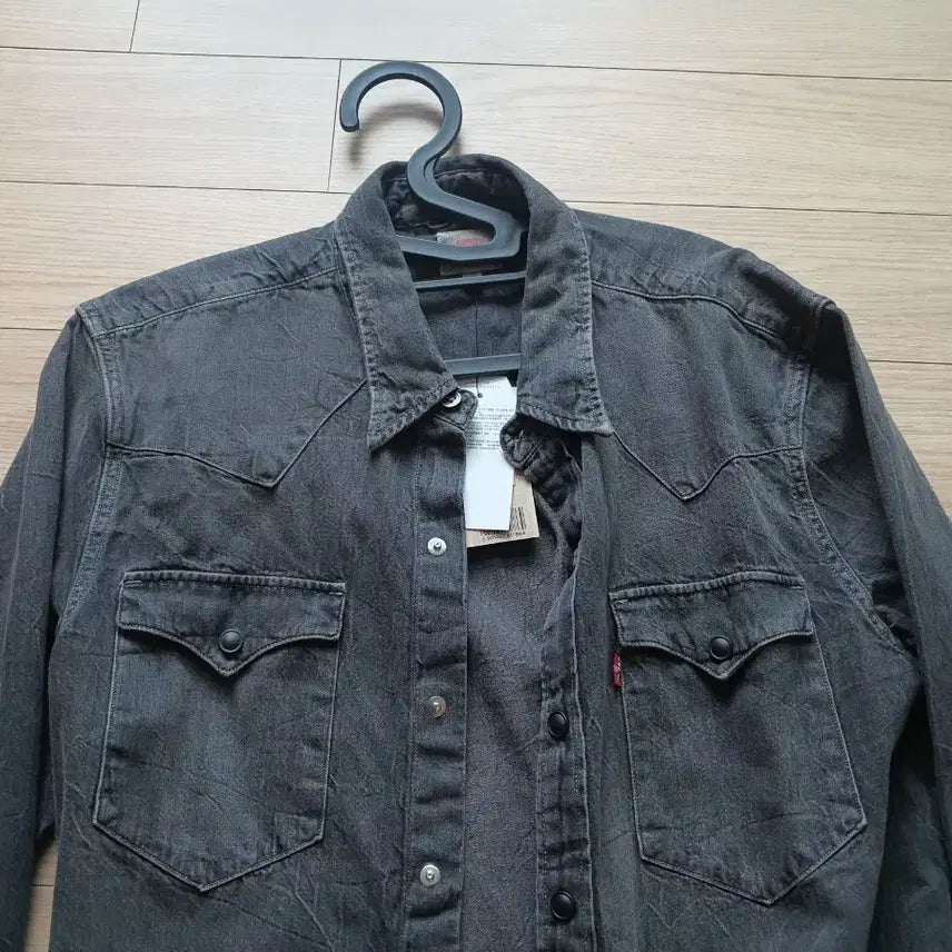 [BUNJANG] Levi's Men's Black Denim Shirt Jacket / 리바이스 남성 데님 셔츠 자켓 블랙 새상품