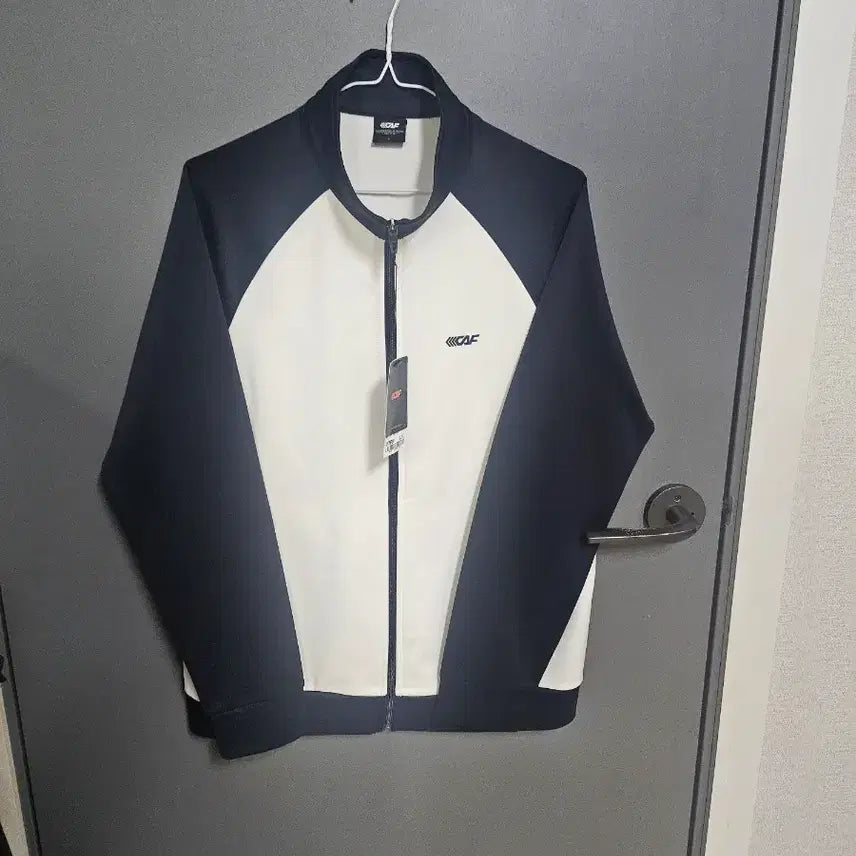 [BUNJANG] CAF Zip-Up Jacket Navy/White L / CAF 집업 자켓 네이비 화이트. L 새상품