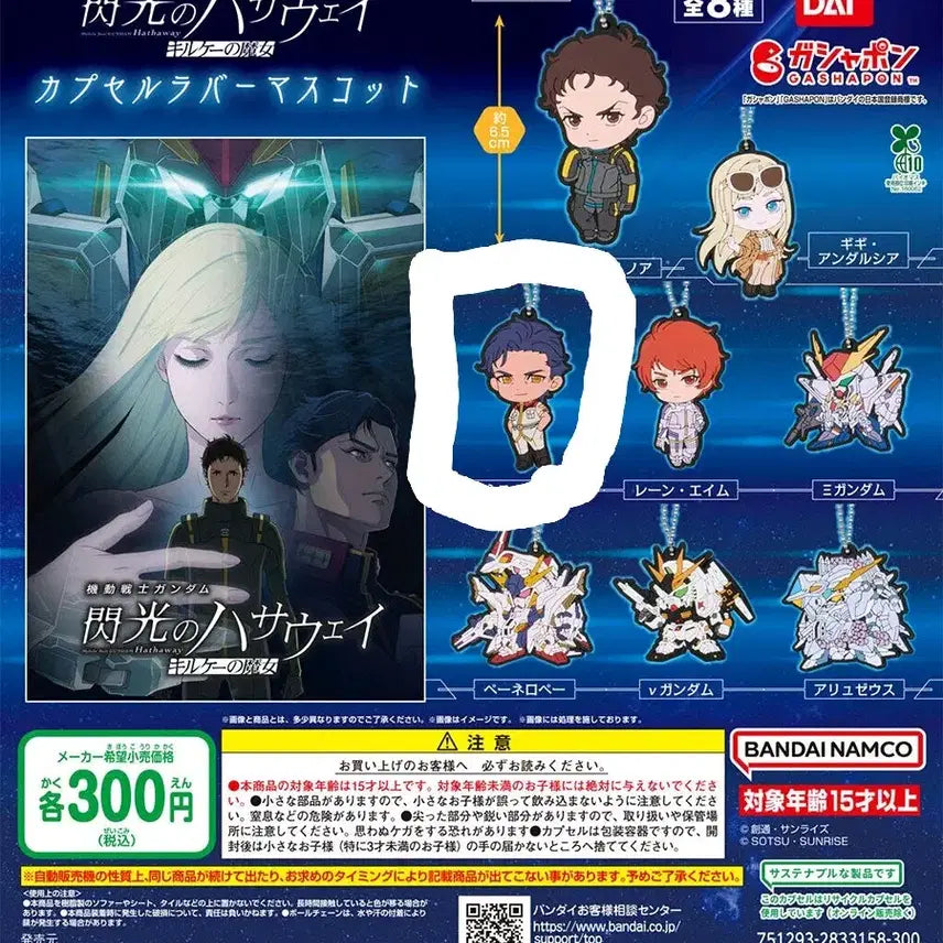 [BUNJANG] Gundam Hathaway Kenneth Sleag Rubber Charm / 케네스 슬랙 러버참