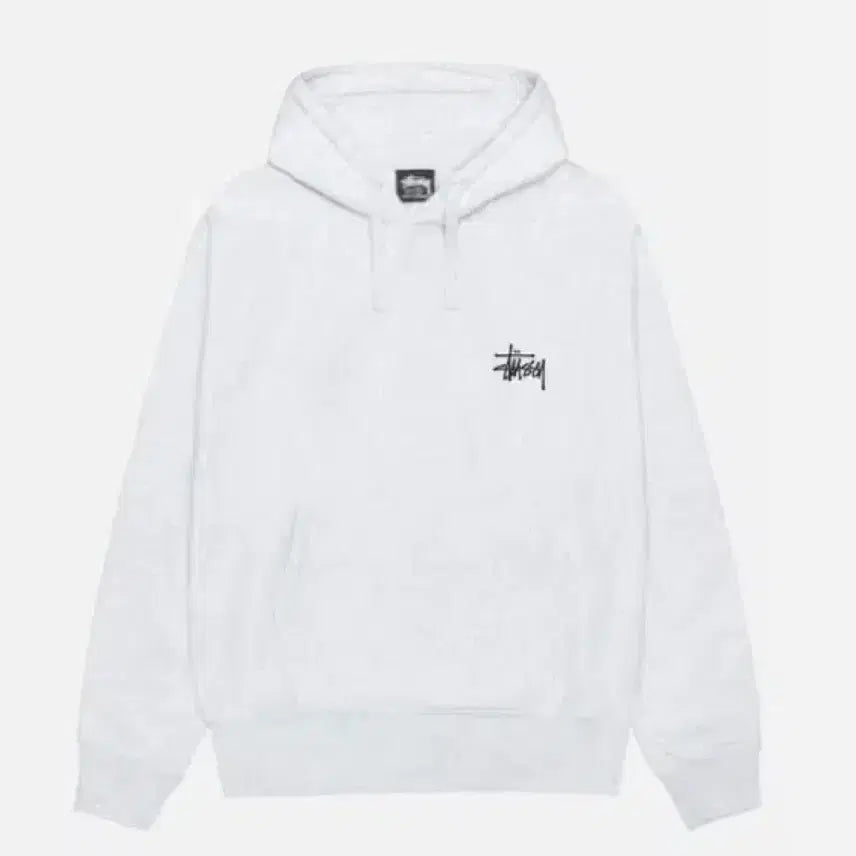 [BUNJANG] Stussy Basic Logo Hoodie Sweatshirt (Back Mélange) / 새상품) 스투시 후드티 백멜란지