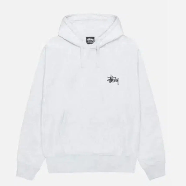 [BUNJANG] Stussy Basic Logo Hoodie Sweatshirt (Back Mélange) / 새상품) 스투시 후드티 백멜란지