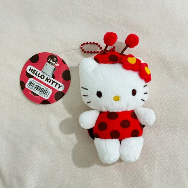 [BUNJANG] Hello Kitty Ladybug Plush Keychain New / 헬로키티 무당벌레 인형 키링 새상품