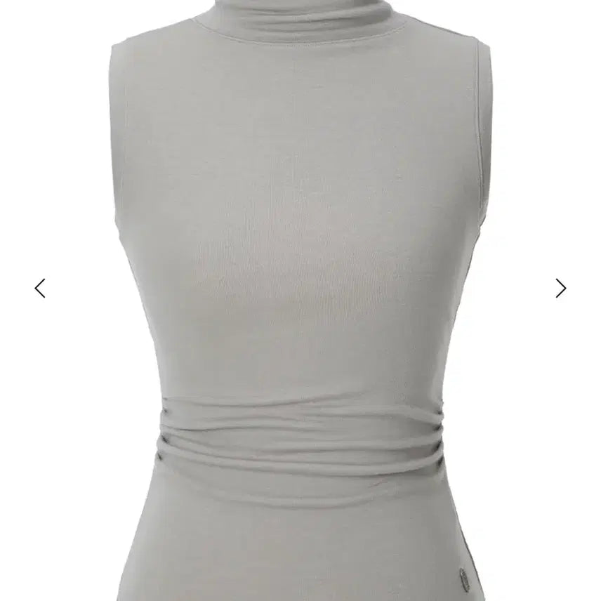 [BUNJANG] Inegi Drape Turtleneck Top Sand Beige / 이네기 드레이프 터틀넥 탑 샌드베이지
