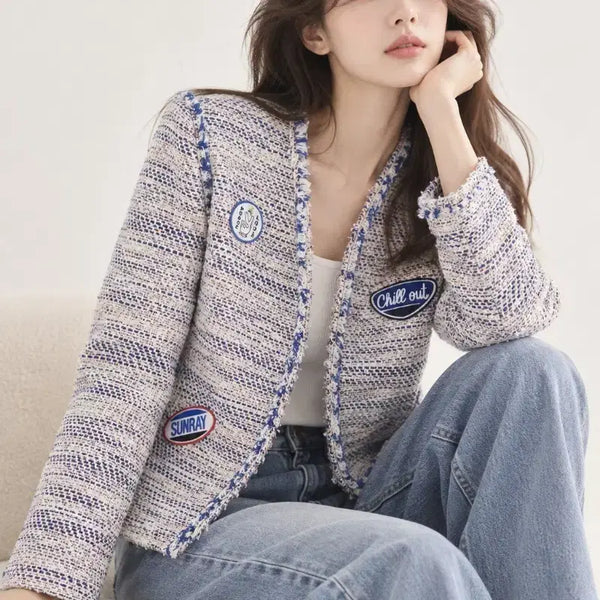 [BUNJANG] Sandro Women's Tweed Jacket Patch Design / 산드로 트위드 자켓 여자 66