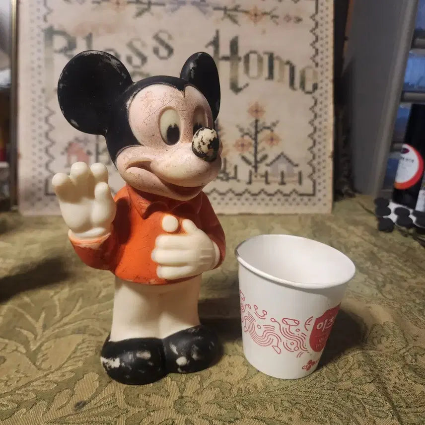 [BUNJANG] Vintage 1978 Mickey Mouse Rubber Figurine / USA 1978년 빈티지 #미키마우스 18.3cm 고무